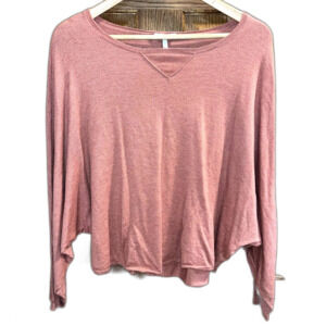 Joie Cashmere Wool Blend Sweater Pink Lightweight Drop Sleeve Boxy Lagenlook S